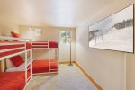 Mammoth West 135: Fourth Bedroom with 2 Twin Bunk and TV